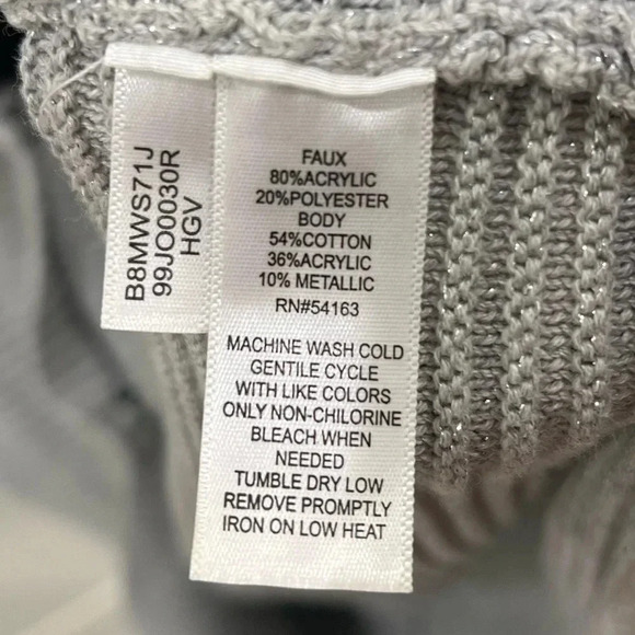 BLACK RIVET SMALL GRAY JACKET WITH FAUX BLACK FUR - Picture 5 of 7